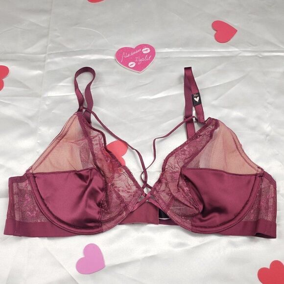 VS Very Sexy Satin Lace Unlined Plunge 36 C - Picture 1 of 5